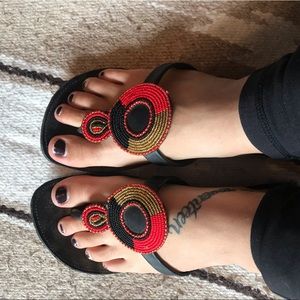 Beaded Kenyan sandals